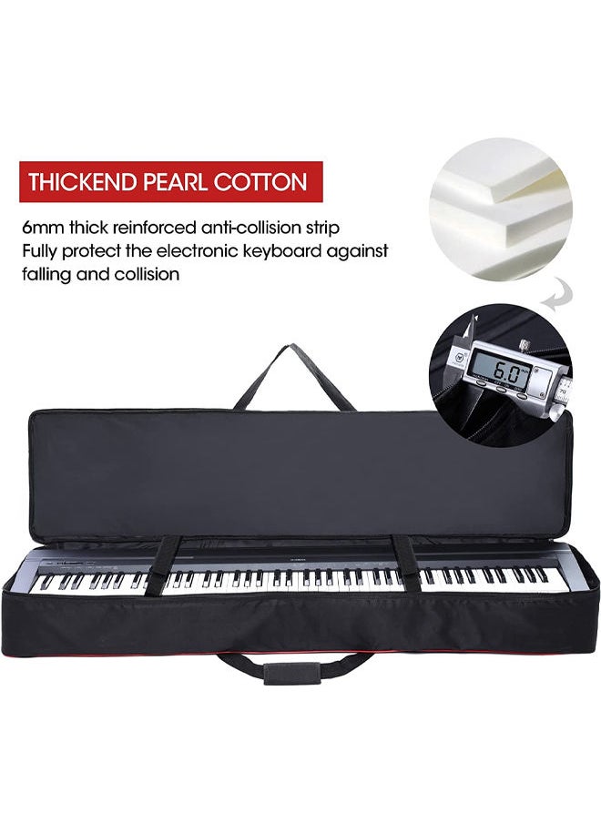 Jidyous - 88 Key Keyboard Case, Keyboard Gig Bag with 2-Pocket Keyboard Bag,600D Durable Oxford Inside Padded Full Coverage Dust for Protect Digital Piano Covers 88 keys 137x33 x 17cm - Image 1