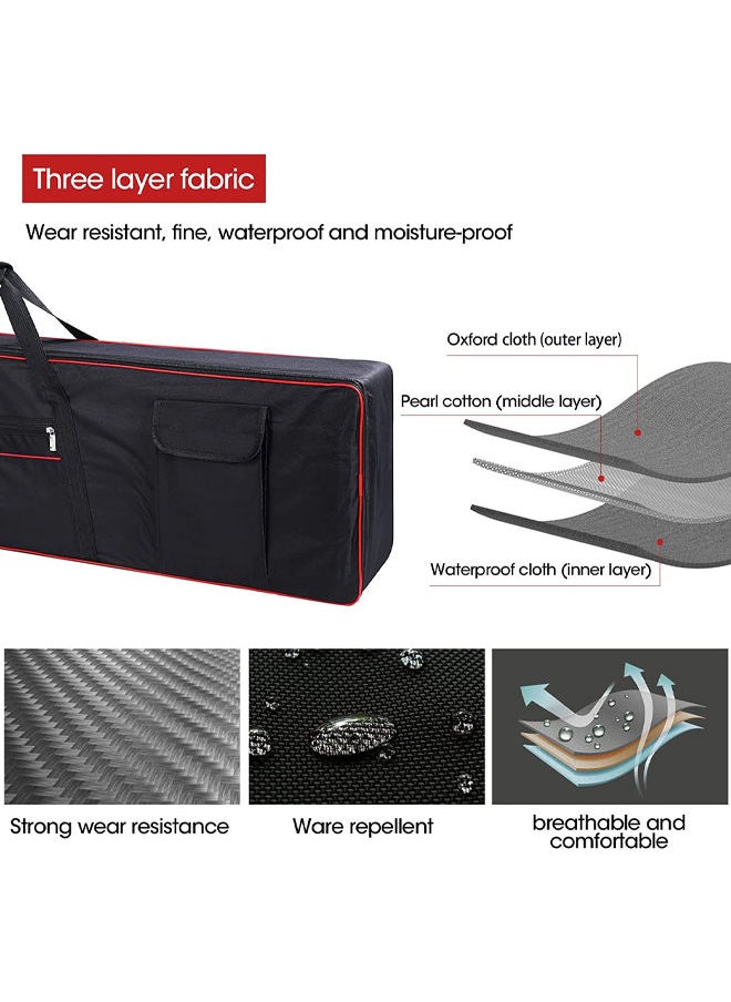 Jidyous - 88 Key Keyboard Case, Keyboard Gig Bag with 2-Pocket Keyboard Bag,600D Durable Oxford Inside Padded Full Coverage Dust for Protect Digital Piano Covers 88 keys 137x33 x 17cm - Image 1