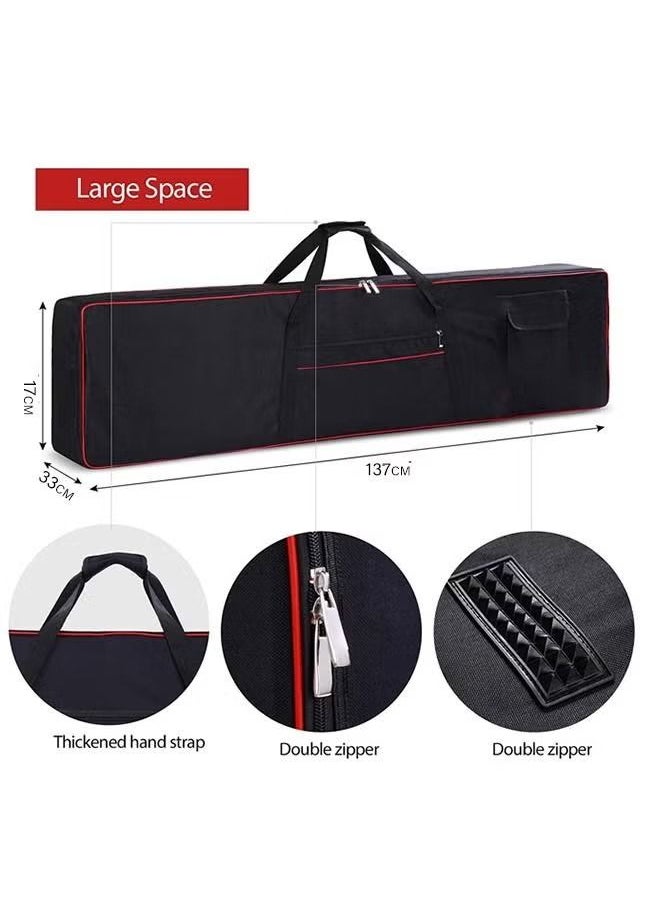Jidyous - 88 Key Keyboard Case, Keyboard Gig Bag with 2-Pocket Keyboard Bag,600D Durable Oxford Inside Padded Full Coverage Dust for Protect Digital Piano Covers 88 keys 137x33 x 17cm - Image 1