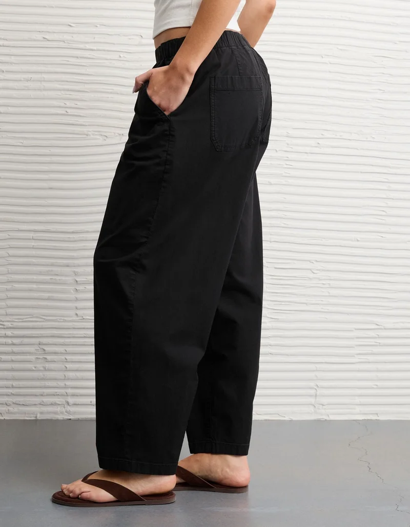 American Eagle  AE Low-Rise Pull-On Barrel Pant for Women | Best Price UAE