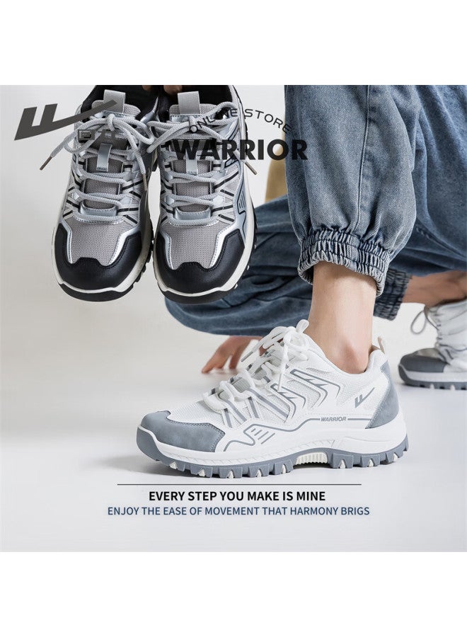 Pull Back Warrior Official Outdoor Mountaineering Shoes Men's Summer New Breathable Mesh Hiking Casual Sports Shoes Men - Image 1