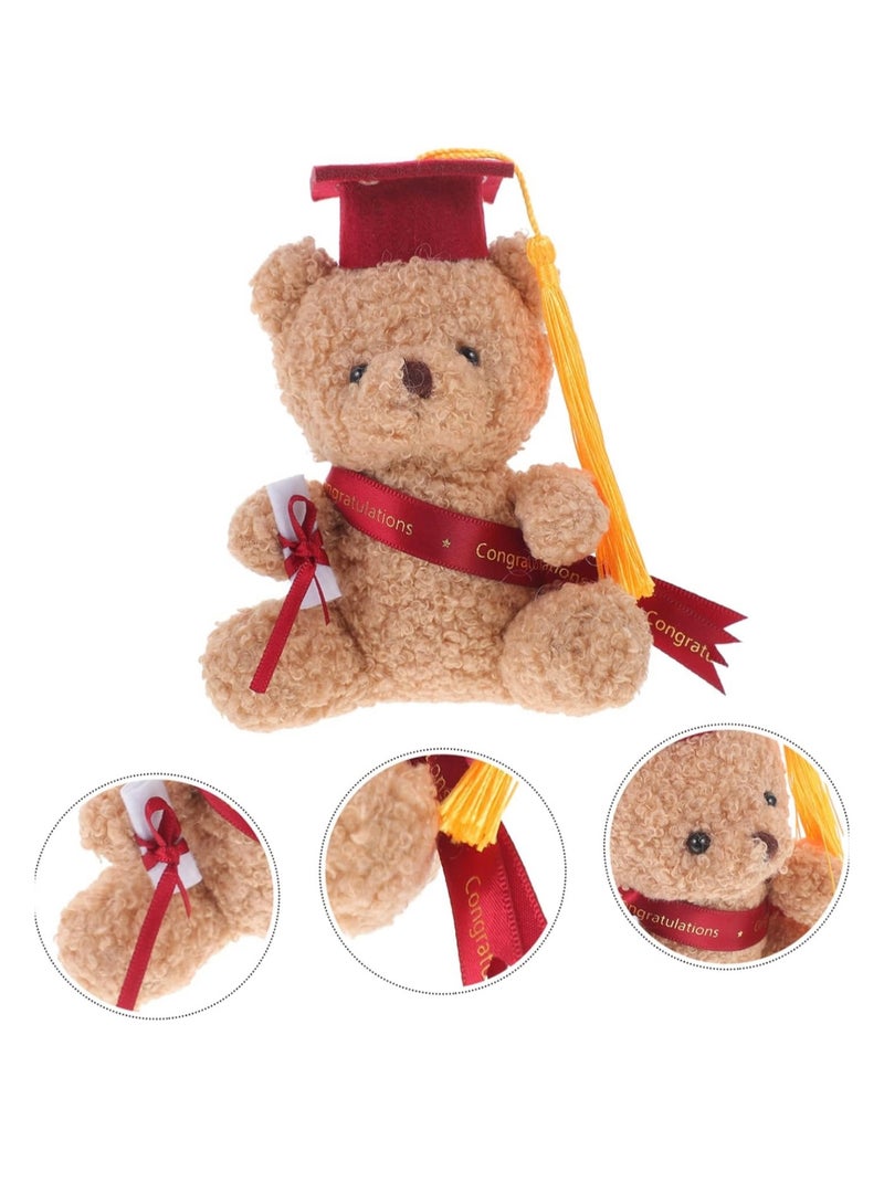 Teddy Bear Graduation Plush Toy Present Red for him her Women Men, Cute Gift Idea for Boys Girls, Congratulations Party Surprise Nursery School University, End of Class 2025 Term - Image 3