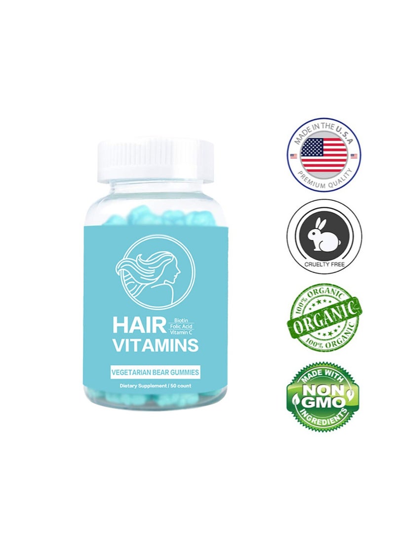 Vitamins Hair Cosmetics - Hair Vitamins Vegan Dietary Supplement Gummies - Image 1