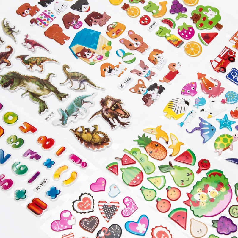 Savita Stickers for Kids 500+ Variety Pack of Puffy Stickers, 3D Puffy Stickers Including Letters, Numbers, Butterflies, Fish, Dinosaurs and More - Image 3