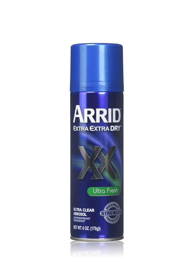 ARRID XX Ultra Clear Anti-Perspirant Deodorant Spray, Ultra Fresh 6 oz (Pack of 5)