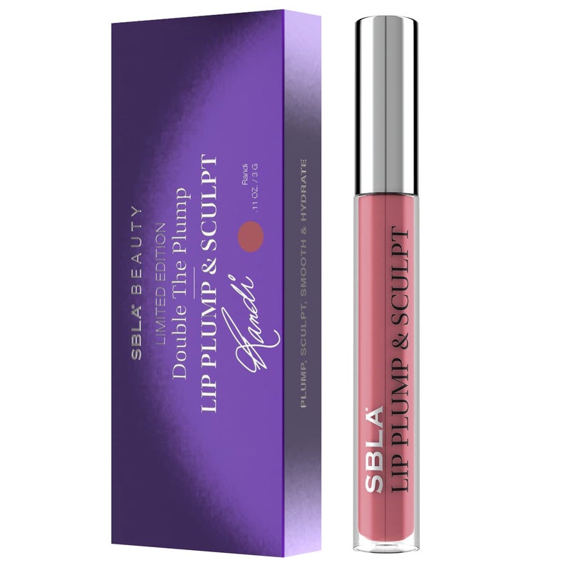 SBLA Beauty  Double The Plump  Lip Plump  Sculpt 11 Fl Oz  325ml  Lip Plumper  Fuller  Firmer Lips With Hyaluronic Acids  Peptides  Instantly Plumps Enhances Hydrates Reduces Fine Lines