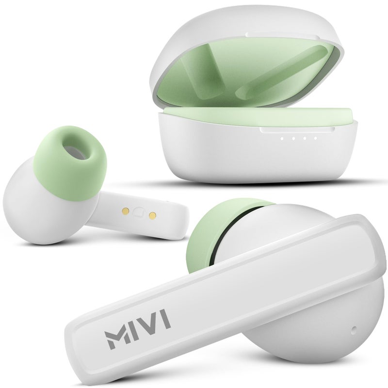 Mivi DuoPods Sync in Ear Earbuds | 60H Playtime Bluetooth Earphones Wireless | Earbuds ENC for Clear Calls | 13mm Drivers Ear Buds Wireless | Gaming Mode | BT 5.3 TWS ENC Earbuds Style | Earpods - Image 5