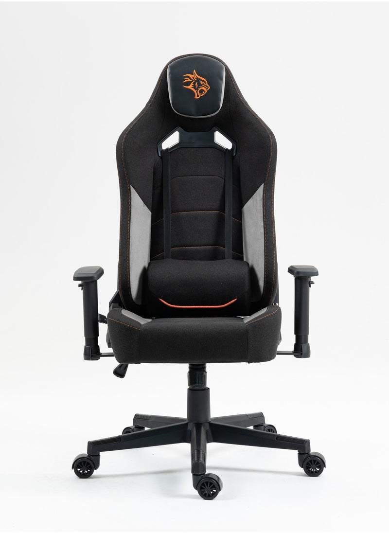 porodo Professional Gaming Chair with Molded Foam Seats and Class 4 Gas Lift and 2D Armrest, Lumbar Pillow, Headrest, Ergonomic Design, Comfortable & Durable Gaming Chair - Black  - Image 3