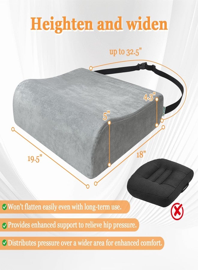 Mistuki Adult Seat Booster Chair Lift Cushions for Elderly, Office Extra Thick Large Cushion to Raise Height, Heavy People Seniors Wheel Chair Pad, Back Tailbone Sciatica Pressure Relief Foam - Image 2