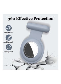 ماركة غير محددة حالة مخفية لجهاز Air Tag للأطفال، حالة سيليكون لجهاز Airtag مع دبوس غير مرئي، أكثر أمانًا من سوار المعصم أو قلادة سلسلة المفاتيح (3 عبوات، وردي & برتقالي & رمادي)  - Image 4