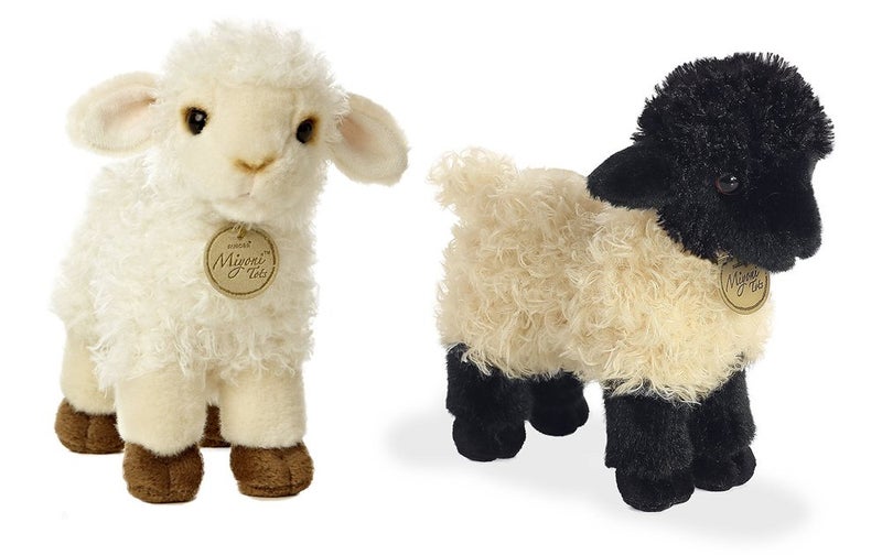 Aurora 7"" Miyoni Baby Lamb and 8.5"" Suffolk Lamb Bundle - Image 1