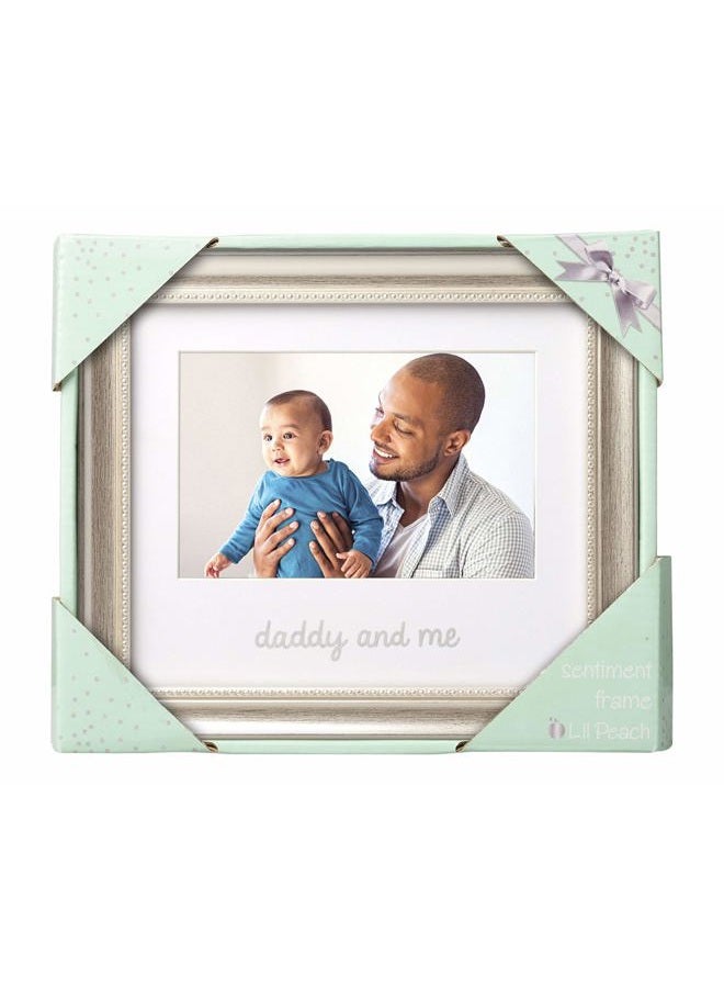 Lil Peach إطار تذكار أحب جدي، صورة تذكار للطفل، هدايا الجد، يوم الأب، إطار صورة 4" x 6"، فضي - Image 4