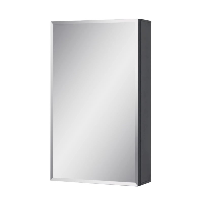 Fundin Medicine Cabinet 14 x 24 inches Mirror Size, Recessed or Surface Mount, Black Aluminum Bathroom Wall Cabinet with Mirror and Adjustable Shelves. - Image 4