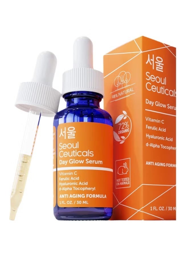 seoulceuticals Korean Skin Care 20% Vitamin C Hyaluronic Acid Serum + CE Ferulic Acid - Potent Anti Aging Vit C, Anti Wrinkle K Beauty Skincare 1oz - Image 1