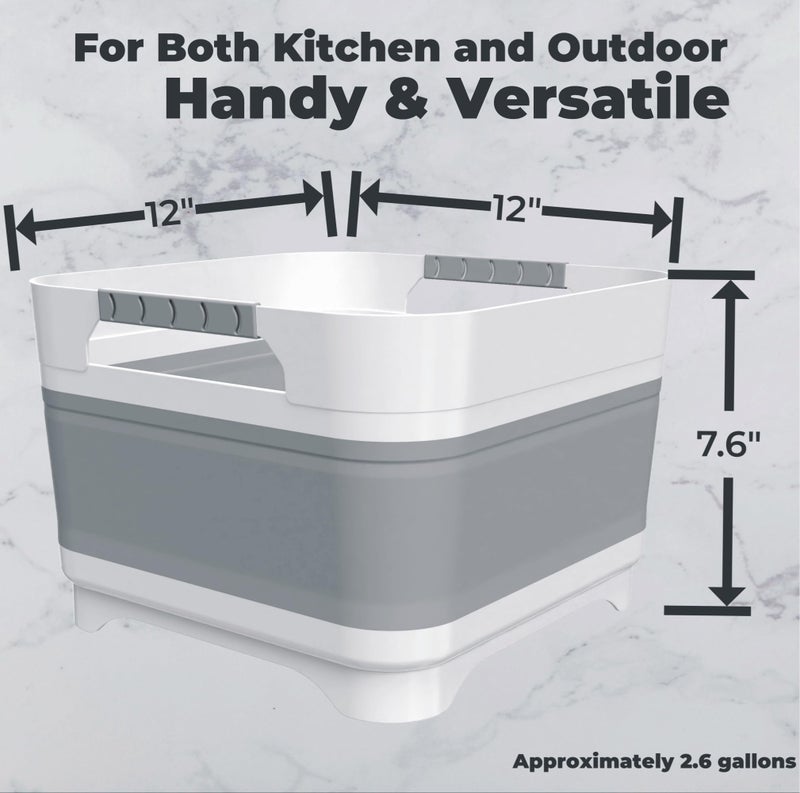 GIMWA Wash Basin for Baby Bottles, Foldable, Versatile Wash Tub for Kitchen, RV, Outdoor Camping Sink, Sturdy & Easy to Clean - Image 2