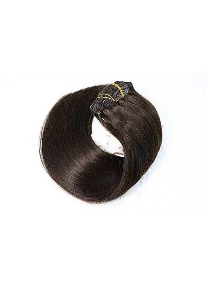 BeatStock Women's l Brown Straight Hair Extensions in 24 inch 5 Clips Head in 1 Piece Increase Hair Length  - Image 3