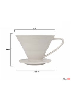 V60 Ceramic Dripper Made Of High Fired Material Pour Over Coffee Maker Slow Brewing Home Office Cafe Strong Flavour Brewer White - pzsku/Z84C8AB7361E59FE57B4BZ/45/_/1725003532/2f0cbd63-0b6a-4279-b24a-78016be7ee30