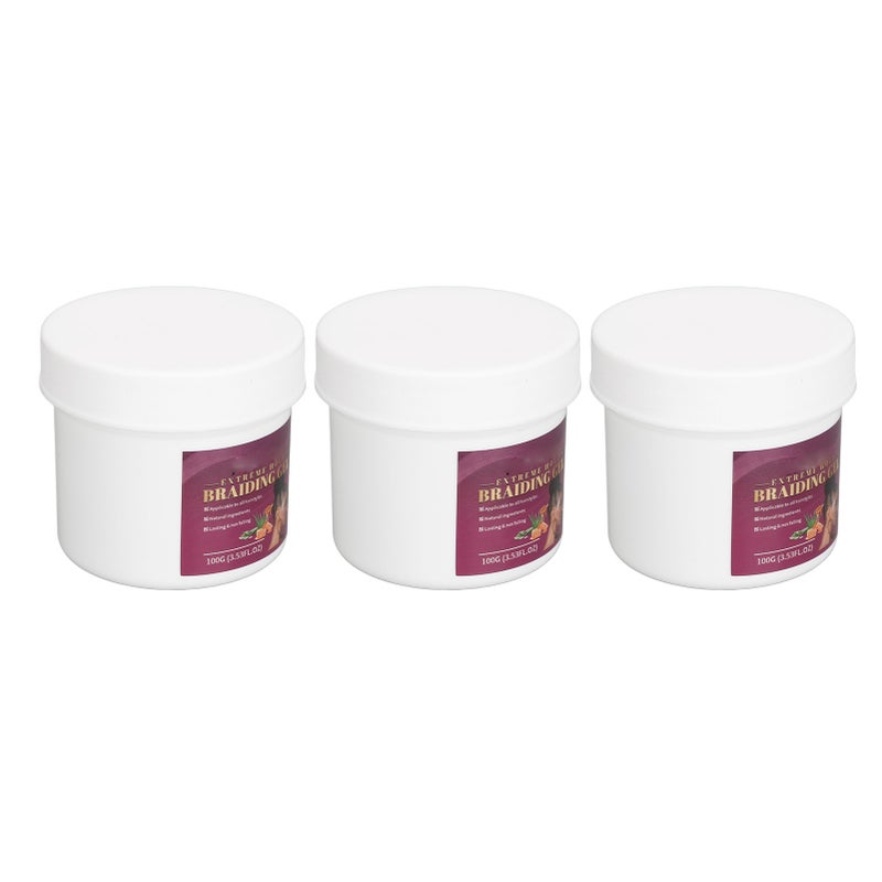 3PCS 100g Dreadlock Hold Gel Hair Braiding Locking Gel Multifunctional Gel Wax for Moisturizing and Styling - Image 3