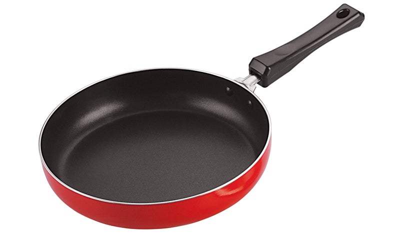 Nirlon Non Stick Non-Toxic, Food Grade Quality Aluminium Fry Pan/Frying pan/Pasta Pan 22cm Diameter Without Lid[Red_FP11] - Image 1