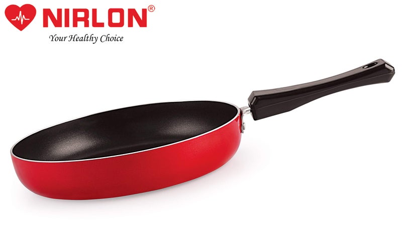 Nirlon Non Stick Non-Toxic, Food Grade Quality Aluminium Fry Pan/Frying pan/Pasta Pan 22cm Diameter Without Lid[Red_FP11] - Image 4