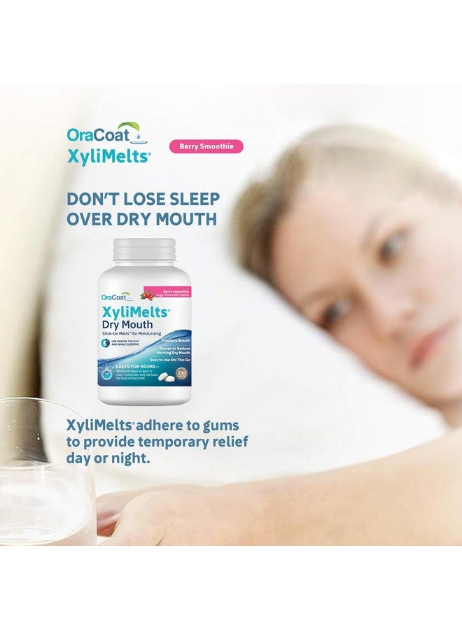 Oracoat Xylimelts Dry Mouth Relief Moisturizing Stick-On Melts Berry Smoothie With Xylitol, For Dry Mouth, Stimulates Saliva, Non-Acidic, Day And Night Use, Time Release For Up To 8 Hours, 230 Count - Image 4