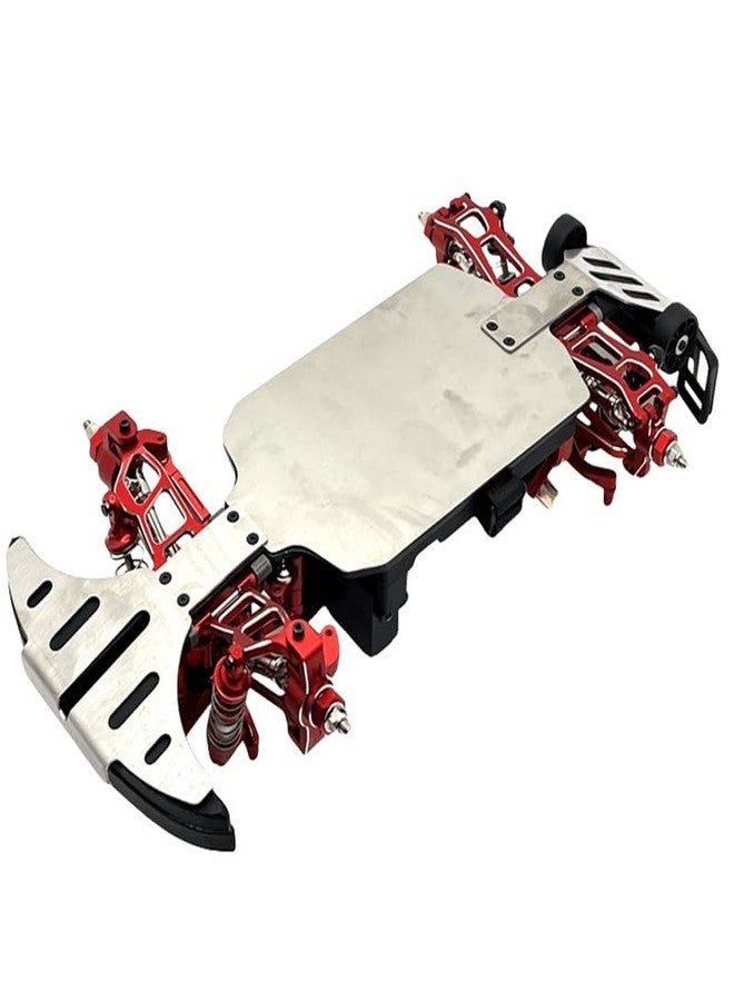 XinGeeek RC Stainless Steel Chassis Armor Set,Front Rear Chassis Skid Plate Guard for MJX Hyper Go 1/14 14211 RC Car - Image 3