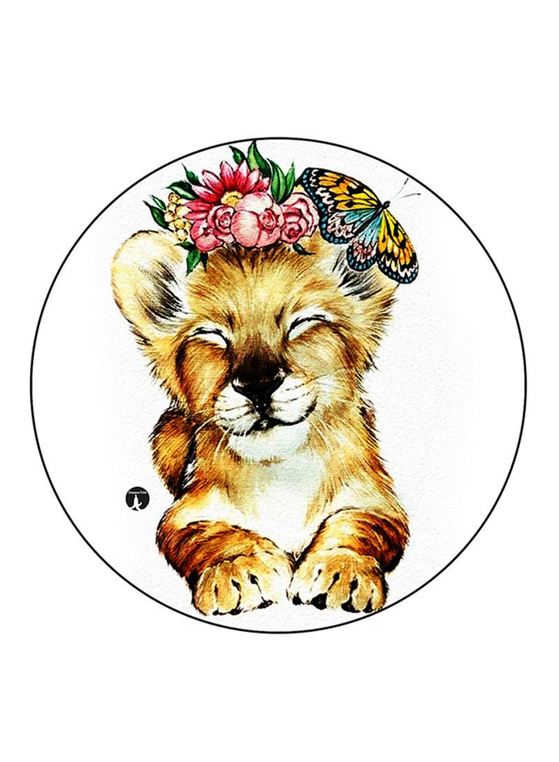 RKN Lion Printed Mouse Pad  Multicolour