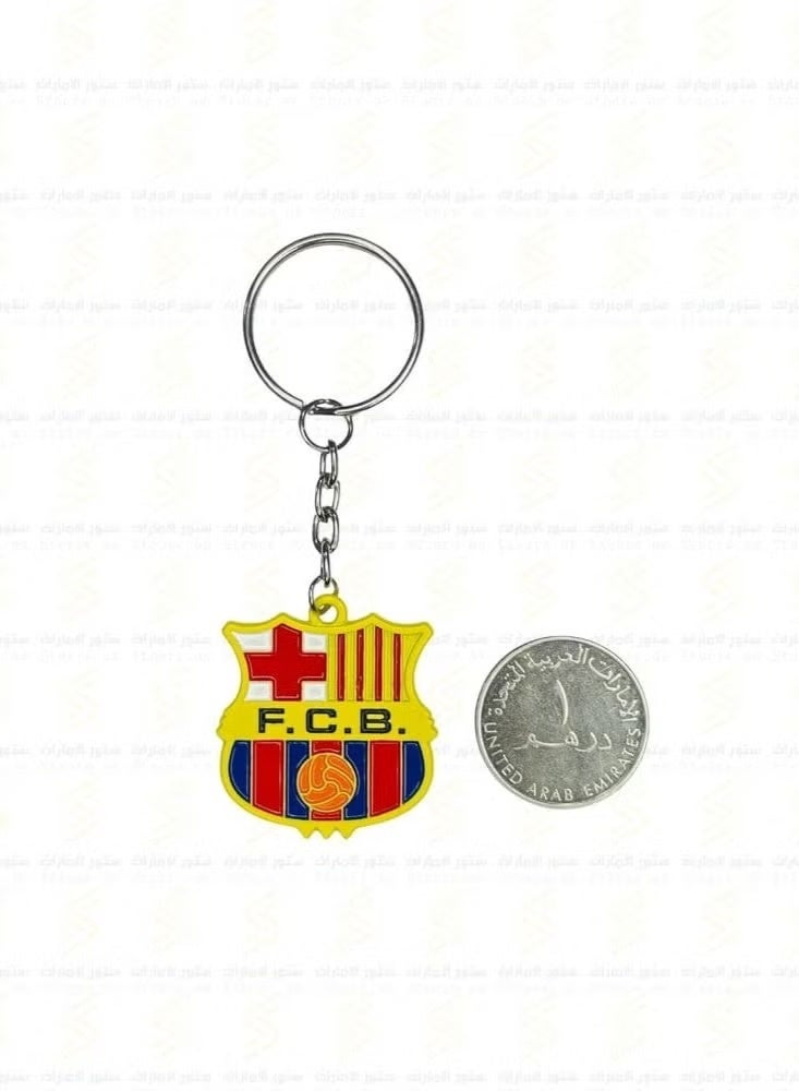 FC BARCELONA Keychain Metal Key Chain Stainless Steel Pendant Key Chain - Image 2