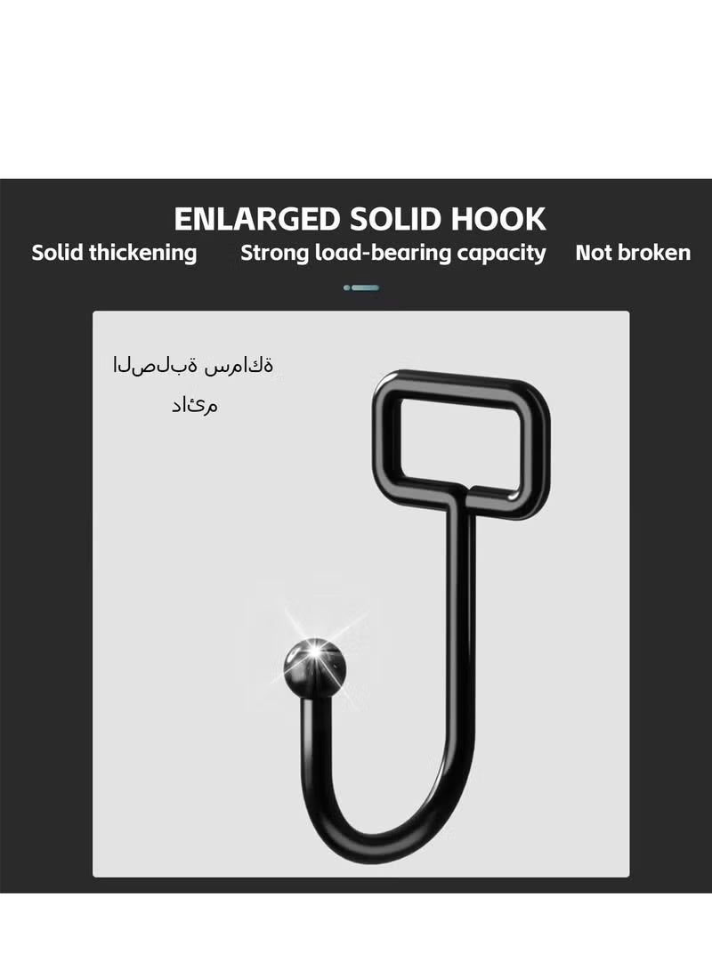 Adhesive Hooks, Wall Hooks for Hanging, 66lbs Load, Waterproof Wall Mount Hangers for Bathroom & Home (20-Pack) - Image 5