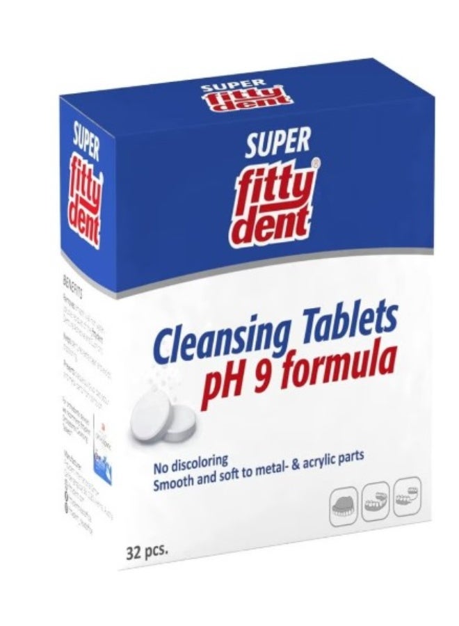 Fittydent Fitty Dent Super Cleansing Tablets, 32 Pcs - Image 1