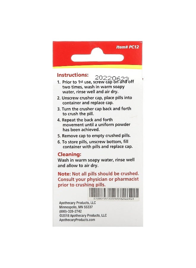 Ezy Dose, Pill Crusher & Container, 2 Count