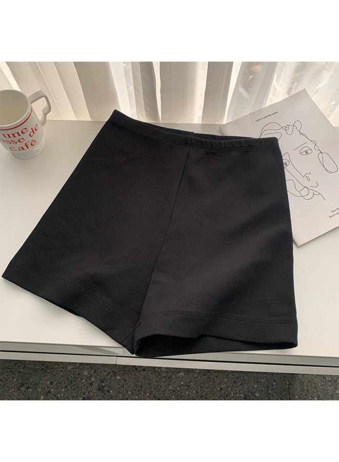 High Waist Stretch Cycling Shorts Women's Spring And Summer Solid Color Slim Fit Inner Wear Slimming Sports Fitness Yoga Pants Bottoming Hot Pants 
