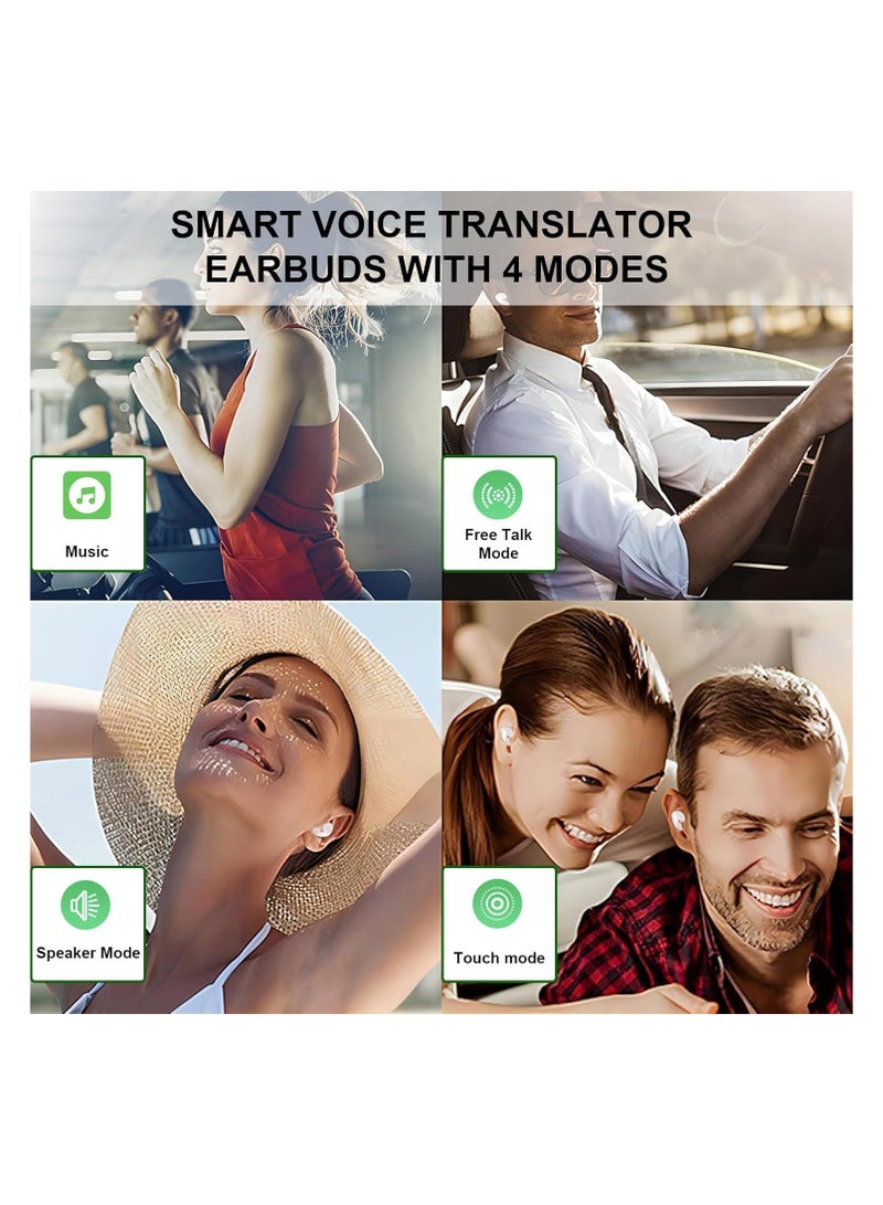 Translation Earbuds, Language Translator Device with 144 Languages & Accents Online, Translator Earbuds Real Time with APP Support Music and Calling, Fit for iOS & Android, for Travelling Learning