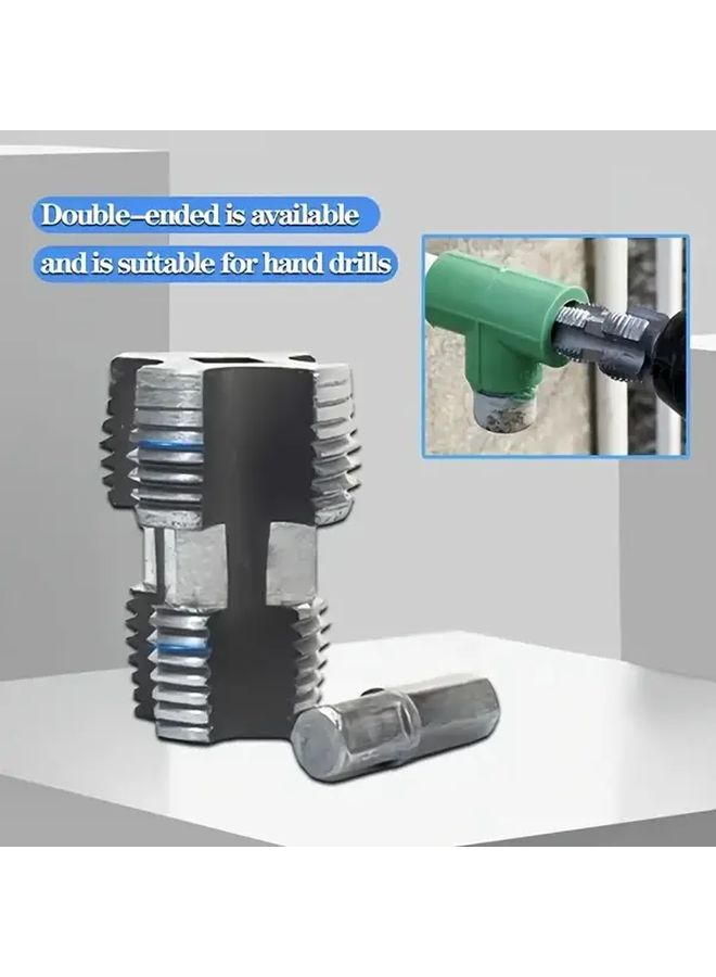 Silvery NPT Pipe Thread Tap Set Manual Internal Thread Cutting Tool For Plumbers - Image 4