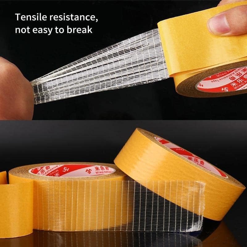 black sparrow black sparrow Double Sided Carpet Tape Super Strong Sticky Tape for Carpet Non Slip Waterproof Removable Mesh Grid Suitable for Hardwood Floors matsWall HangingPaste Decoration  - Image 2