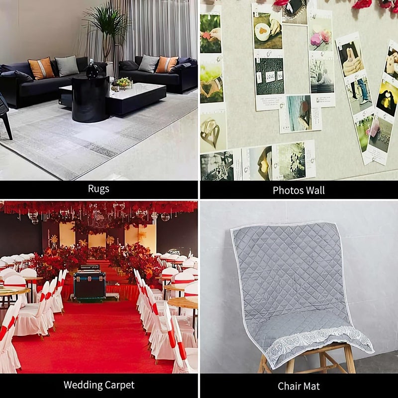 black sparrow black sparrow Double Sided Carpet Tape Super Strong Sticky Tape for Carpet Non Slip Waterproof Removable Mesh Grid Suitable for Hardwood Floors matsWall HangingPaste Decoration  - Image 4