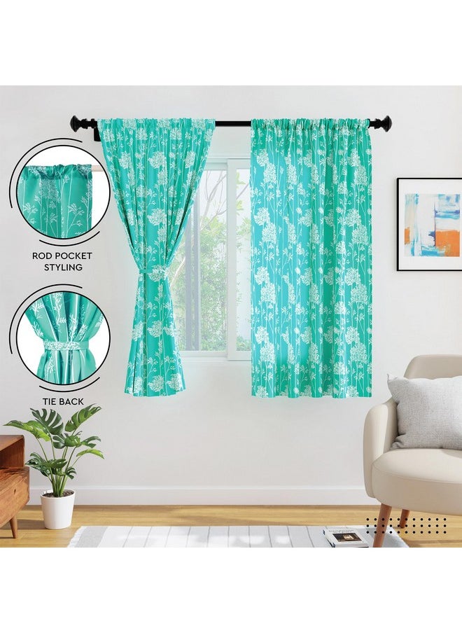 Encasa XO Window Curtain 5 ft Set of 2, Polyester Printed with Rod Pocket, Tie Back, Light-Filtering, Semi Sheer/Transparent Curtains- Kitchen, Bedroom, Living Room (140x152 cm), Blotch Teal - pzsku/Z84C925CCE00B3B2A9AF7Z/45/_/1737721121/6e68c396-cefb-4f3a-bb3f-84504a26ae88