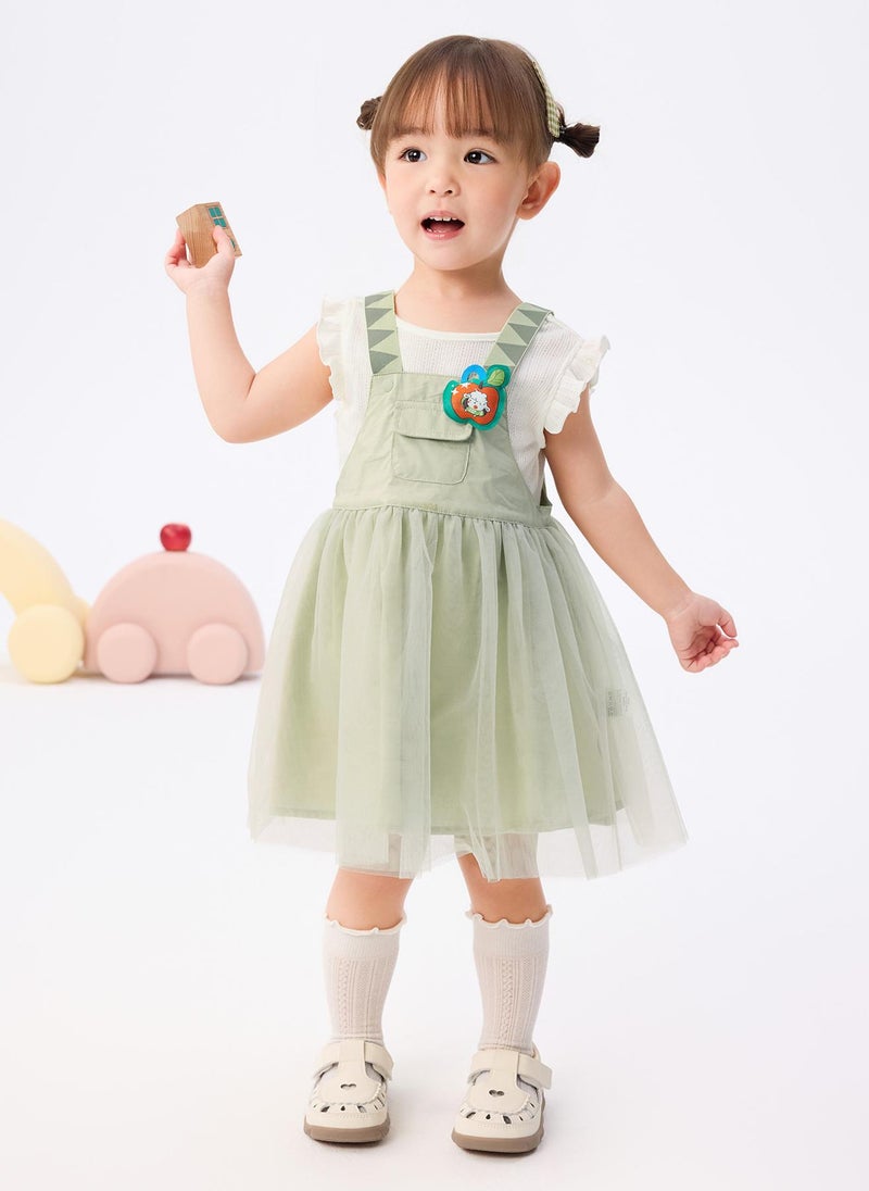 Balabala Baby Girl Woven short sleeve suit  - Image 1