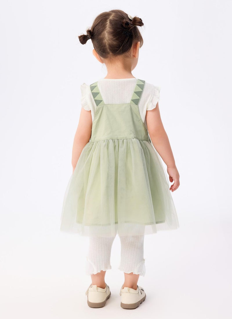 Balabala Baby Girl Woven short sleeve suit  - Image 3