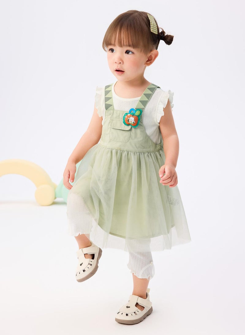 Balabala Baby Girl Woven short sleeve suit  - Image 2