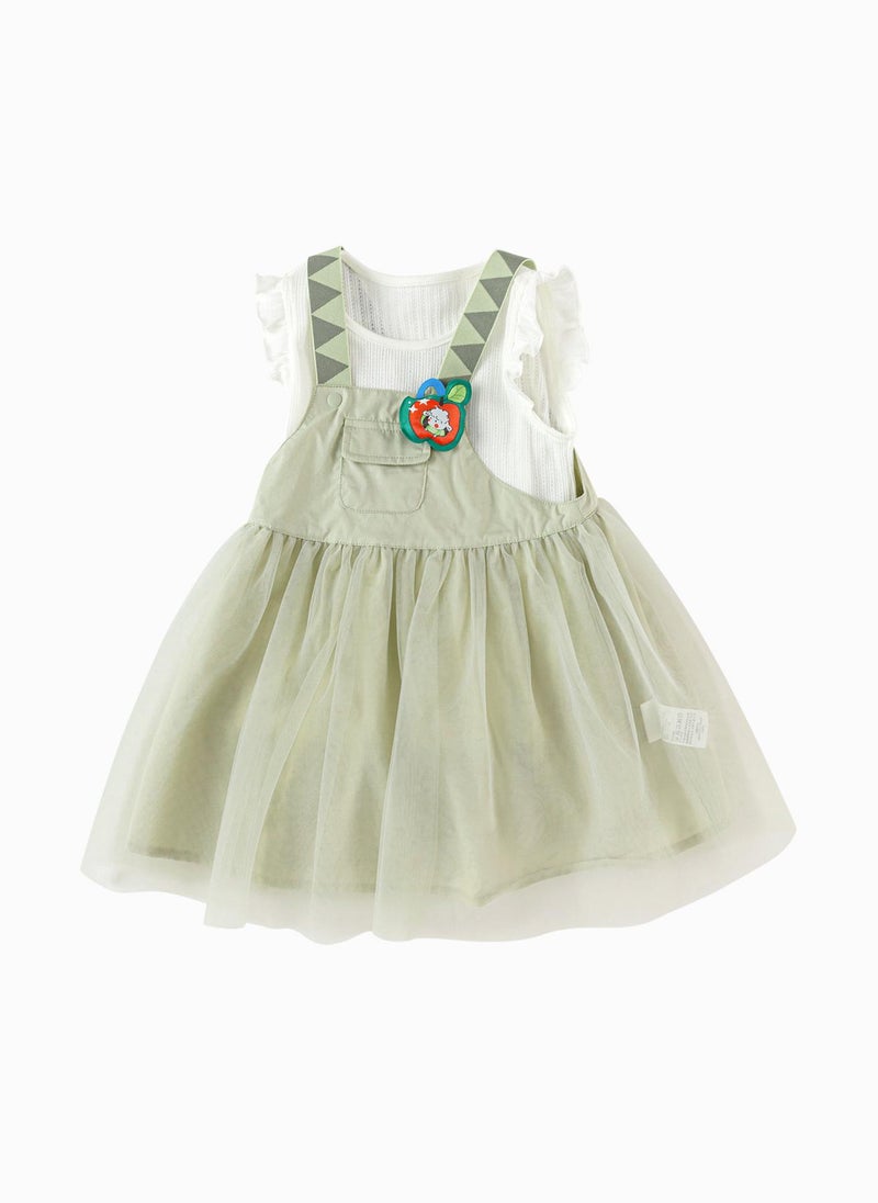 Balabala Baby Girl Woven short sleeve suit  - Image 4
