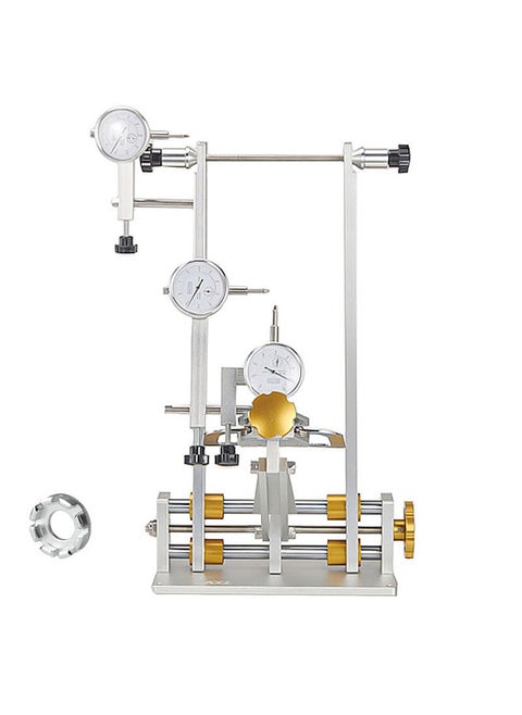 Bicycle Wheel Truing Stand Bike Wheel Alignment Repair Tool with Dial Gauge for Quick Release and Thru-Axle
