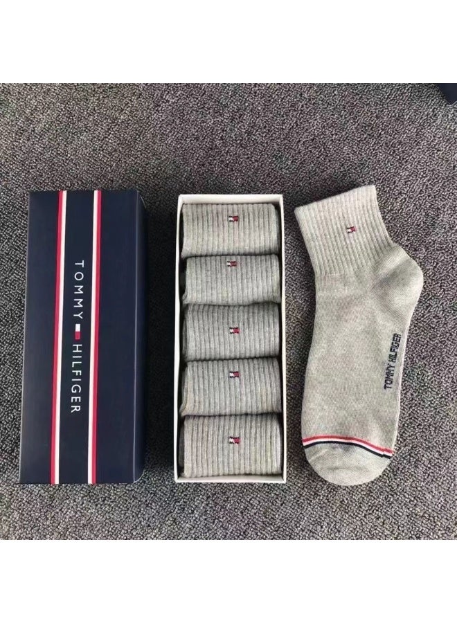 تومي هيلفيغر سبورت جوارب رياضية مبطنة للرجال (عبوة من 5 جوارب)