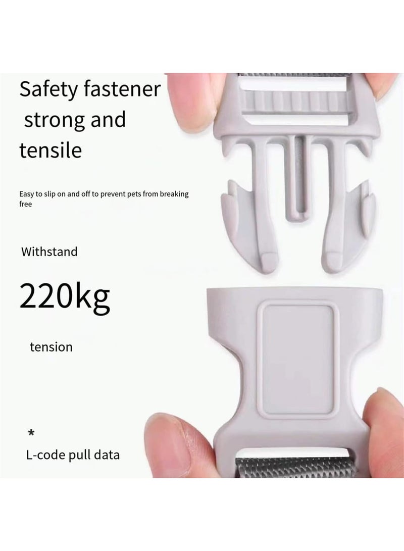 SYOSI طقم حزام وكلب للكلاب الكبيرة والمتوسطة والصغيرة، مضاد للسحب، قابل للتعديل، سترة عاكسة مع حزام صدر مبطن ناعم وحبل نايلون متين للمشي والتدريب (أسود، S) - Image 5