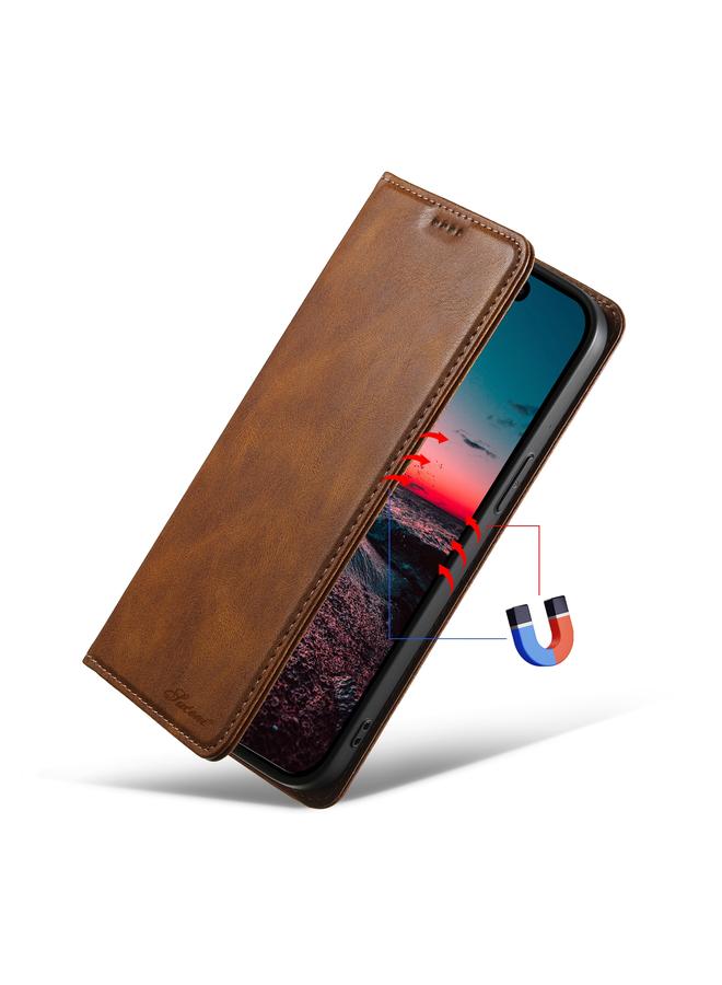 Suteni Case For iPhone 15 Pro J02 Oil Wax Wallet Leather Phone Case - Image 5