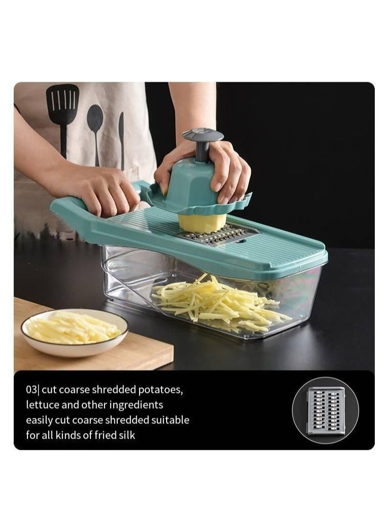 16 قطعة مجموعة متعددة الوظائف الخضار القاطع مكعبات مبشرة - Image 3