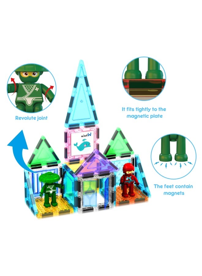 PicassoTiles بلاط بيكاسو المغناطيسي مع 4 شخصيات 100 قطعة | ألعاب STEM | مجموعة ألعاب تعليمية | كتل تكديس | تعزيز مهارات حل المشكلات والمهارات الحركية الدقيقة | تحسين التنسيق والإبداع | هدية للأطفال والرضع | مجموعة بناء لتطوير عقل الطفل - Image 4