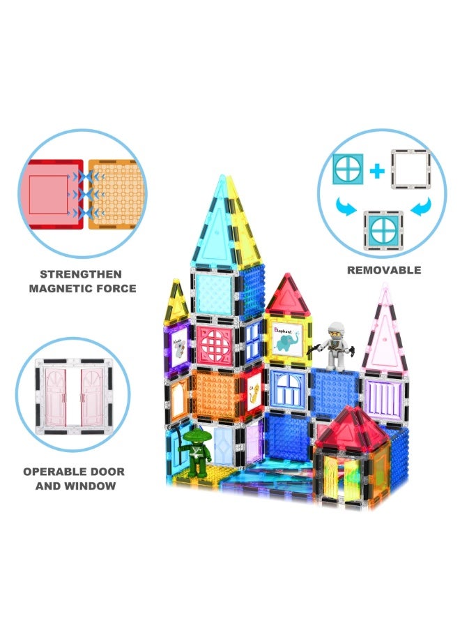 PicassoTiles بلاط بيكاسو المغناطيسي مع 4 شخصيات 100 قطعة | ألعاب STEM | مجموعة ألعاب تعليمية | كتل تكديس | تعزيز مهارات حل المشكلات والمهارات الحركية الدقيقة | تحسين التنسيق والإبداع | هدية للأطفال والرضع | مجموعة بناء لتطوير عقل الطفل - Image 5