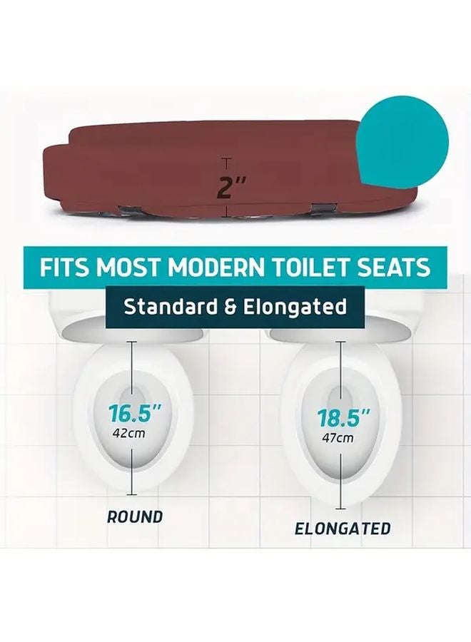 مقعد مرحاض مرتفع أحمر مع إسفنج عالي الكثافة غير قابل للانزلاق، مخصص لما بعد الجراحة، ذو ارتفاع محسن، مبطن بنعومة، سهل التنظيف ومتين - Image 4