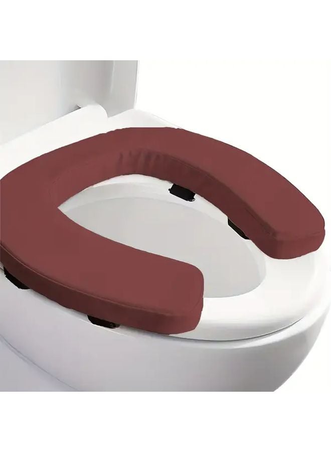 مقعد مرحاض مرتفع أحمر مع إسفنج عالي الكثافة غير قابل للانزلاق، مخصص لما بعد الجراحة، ذو ارتفاع محسن، مبطن بنعومة، سهل التنظيف ومتين - Image 2
